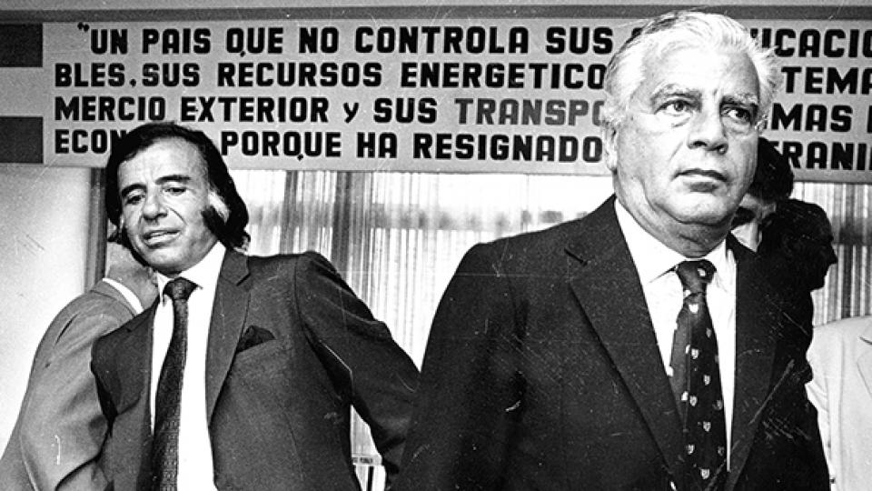 Menem y Cafiero: el día de la reducción de la coparticipación para La Rioja y Buenos Aires