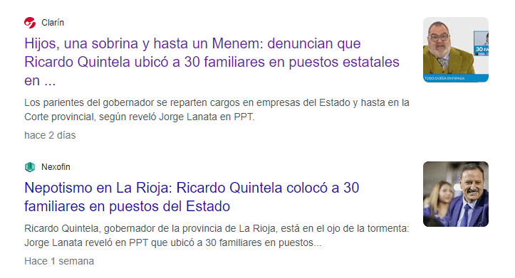 Notable repercusión nacional por el Gobierno de familia de La Rioja ...