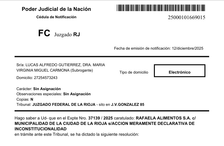 Demandan a la capital de La Rioja por el cobro de una tasa municipal ...