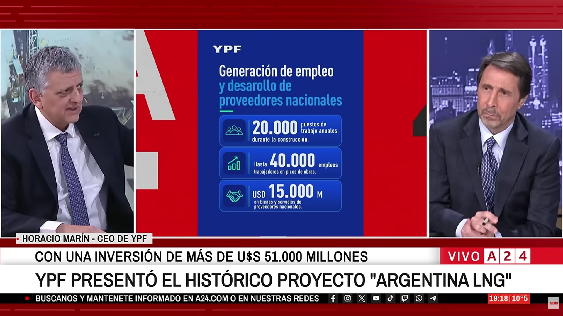 “Se quedaría sin dos Bancos Centrales”: el presidente de YPF respondió a Quintela por las expropiaciones