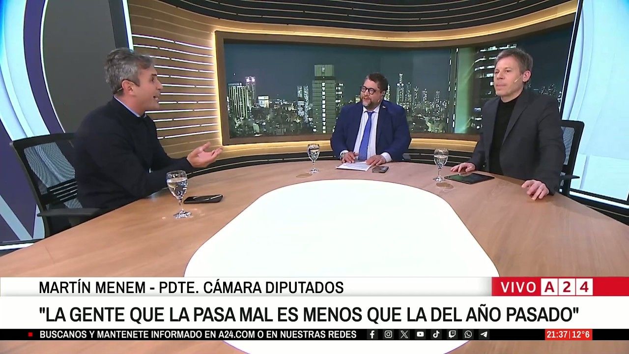 Martín Menem defendió la economía de Milei: admitió dificultades y responsabilizó a la oposición por la mora