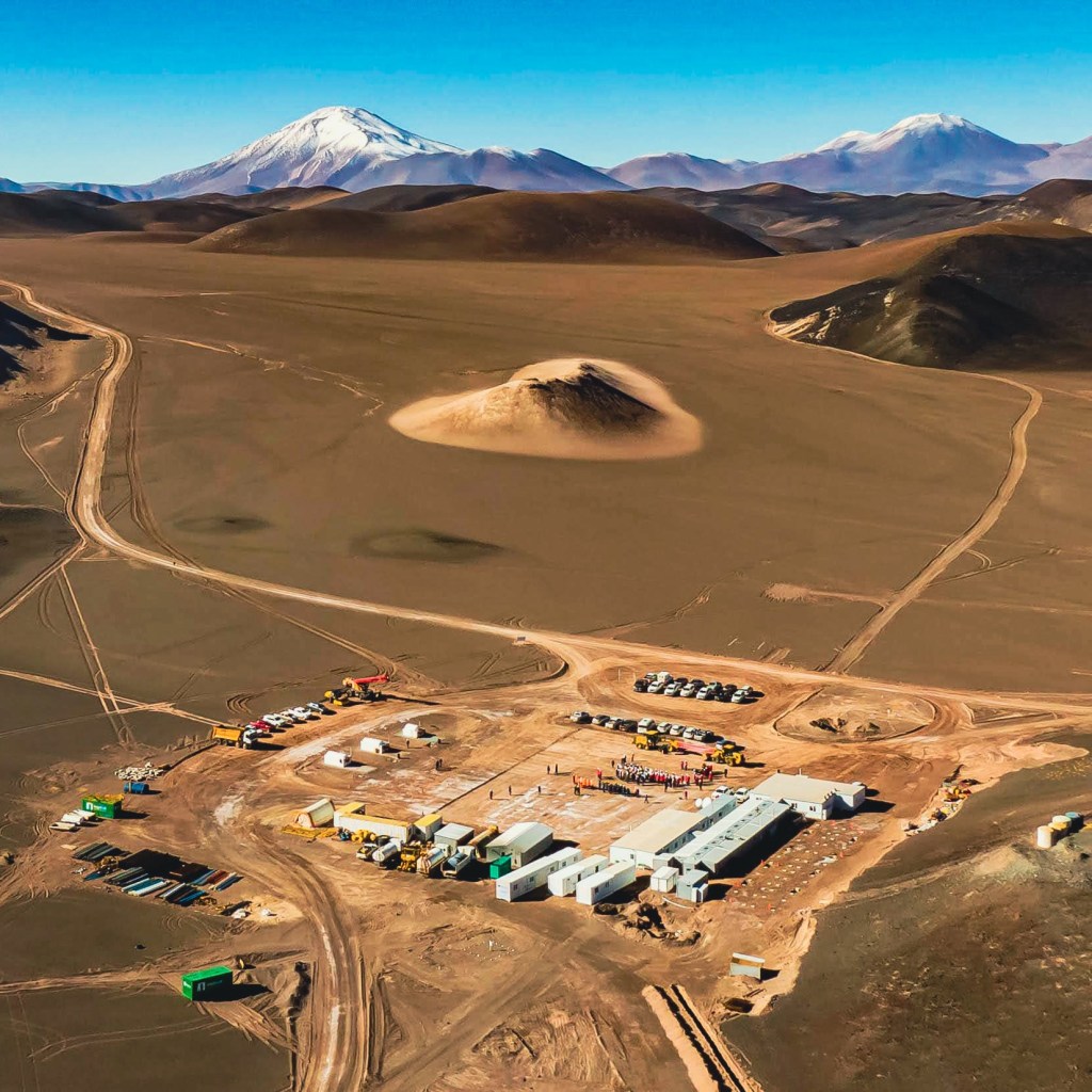 Instalaciones de un proyecto minero en la cordillera de Catamarca
