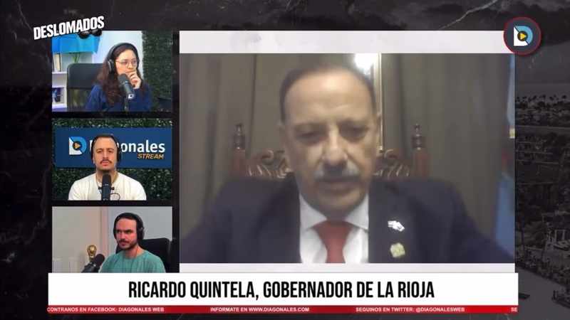 Ricardo Quintela durante una entrevista con Diagonales Stream sobre expropiaciones y la Ley de Tierras