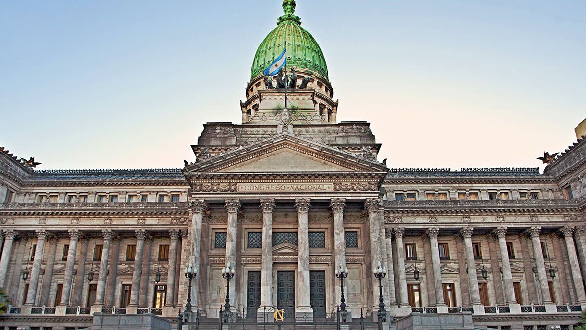 Fachada del Congreso de la Nación Argentina. Fotografía de archivo.