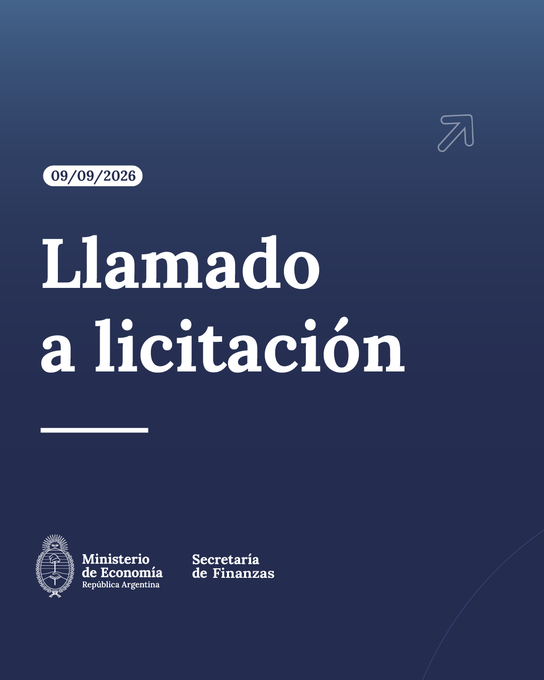 Anuncio de la Secretaría de Finanzas del llamado a licitación