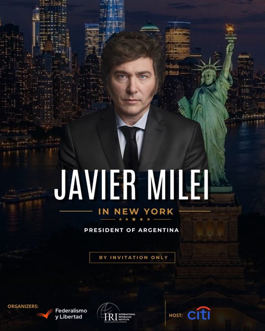 Anunciaron que Milei será el principal orador de un encuentro en Nueva York el 23 de septiembre