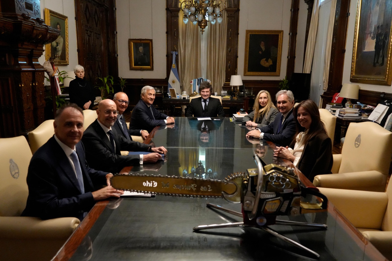 Milei recibió a Tajani y a una delegación política y empresarial de Italia
