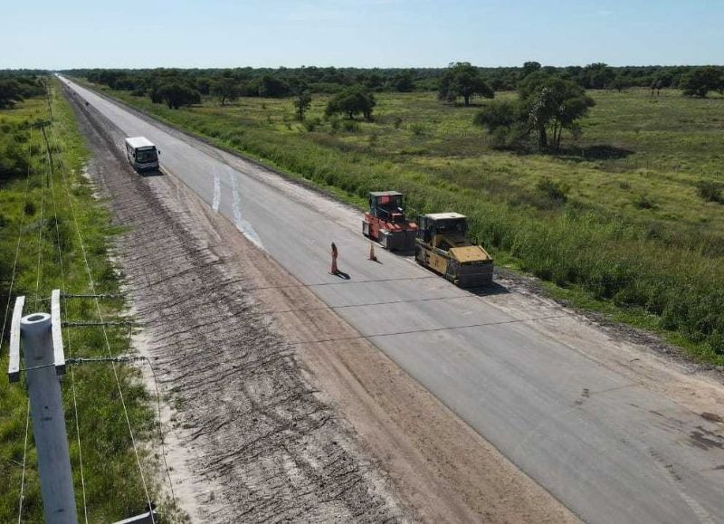 Trabajos anteriores sobre la ruta provincial 13 de Chaco. Imagen de archivo.